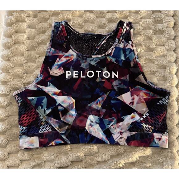 Peloton WITH Wear it to Heart XLarge Multicolor Sports Bra High Neck Breathable - Picture 1 of 5